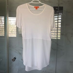 Plan White Tee with Sheer Bottom